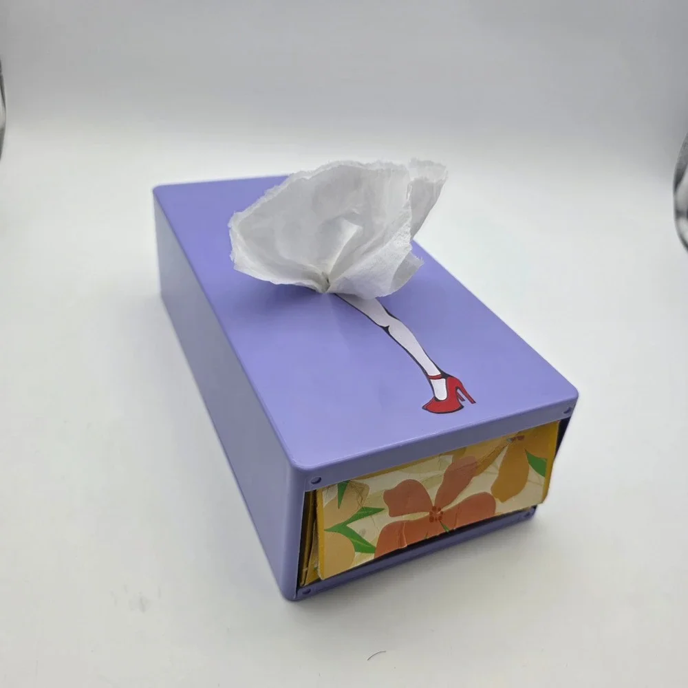 Unbranded Tissue Box Cover Pin Up Girl Skirt Dispenser Purple OS